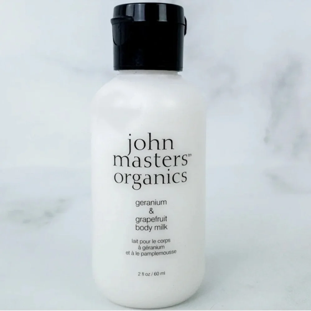 John Masters Organics Body Milk & Body Wash in Geranium & Grapefruit